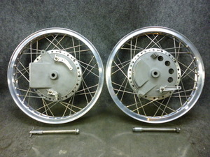  excellent level!! rebuild unused!?TD1C original racing drum rom and rear (before and after) wheel DIDH rim Cafe Racer 