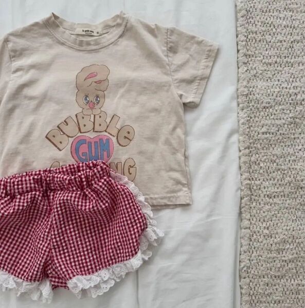 韓国子供服 le petit mot lace pants レースパンツ 子供服 ショートパンツ ハーフパンツ キッズ Lサイズ