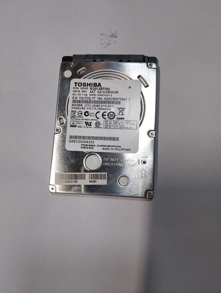 HDD 500GB toshiba動作品、取り外し品
