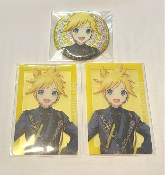 プロセカ あんスタコラボ 鏡音レン グリッター缶バッジ エピカ