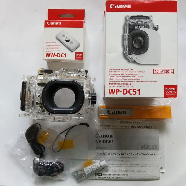 未使用品 Canon PowerShot S120用 ハウジング WP-DC51 ウォータープルーフケース ウェイト WW-DC1