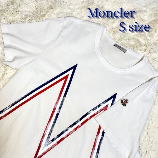 【最安値】モンクレール 半袖 ロゴ ワッペン Tシャツ 白 90s S トップス 井上尚弥着用