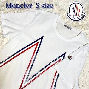 【美品】モンクレール 半袖 ロゴ ワッペン Tシャツ 白 90s S トップス 井上尚弥着用