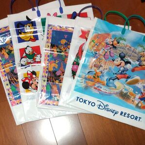 東京ディズニーリゾート ビニールバッグ 5枚セットまとめ売り