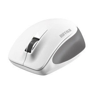 ◆新品/未開封 バッファロー 2.4Ghzワイヤレスマウス BlueLED光学式/静音/3ボタン Mサイズ(ホワイト)