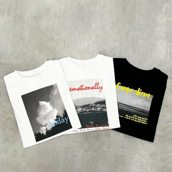 フォトビッグTシャツ Tシャツ 半袖 プリント