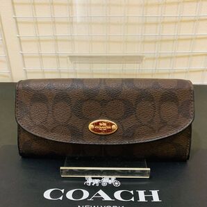 COACH コーチ 長財布 シグネチャー 財布 ウォレット レザー 男女兼用
