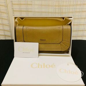 【箱付き美品】 Chloe クロエ 長財布 ロングウォレット 折り財布 財布 レザー ブラウン