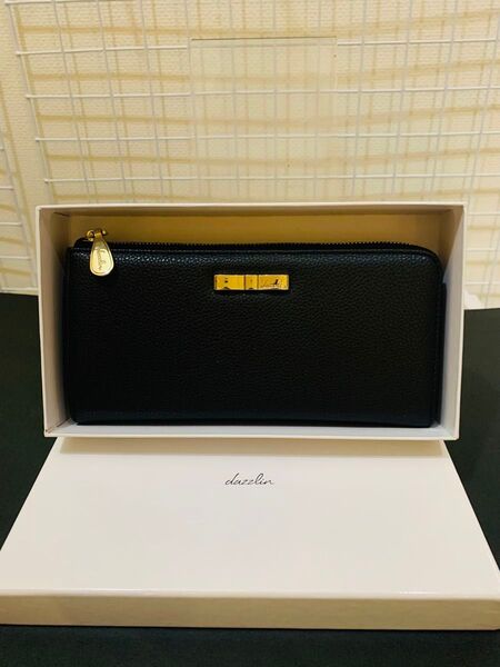 【箱付き未使用】dazzlin ダズリン L字ファスナー 財布 ウォレット ブラック