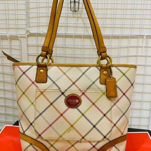 COACH コーチ トート ハンドバッグ ショルダーバッグ レザー PVC