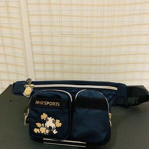 【未使用美品】M・U SPORTS ミエコウエサコ ボディバッグ ウエストバッグ ウエストポーチ 斜め掛け ゴルフバッグ