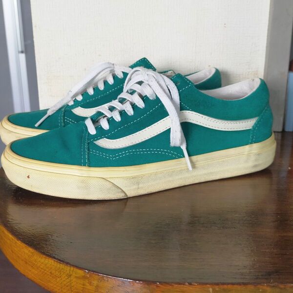 ◆VANS バンズ オールドスクール OLDSKOOL 25.cm グリーン◆