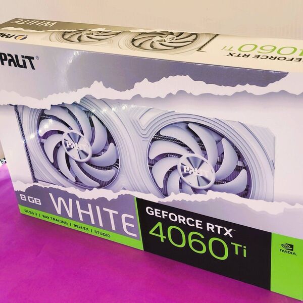 【即決どうぞ。早いもの勝ち。美品】PALIT GeForce RTX 4060 Ti White 8GB