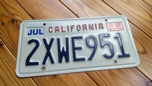 ナンバープレート カリフォルニア アメリカ CALIFORNIA 未使用 長期保管品
