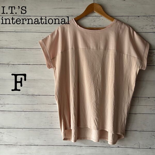 【I.T'S international】レディース 半袖トップス ブラウス F フリーサイズ ピンク