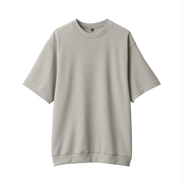最終お値下げ♪ 紳士 UVカット乾きやすいワッフルクルーネック半袖Tシャツ