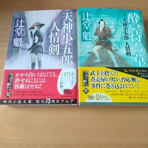 天神小五郎人情剣/酔いどれ侍 2冊セット 辻堂魁著書 痛快時代小説 風の市兵衛シリーズの著書