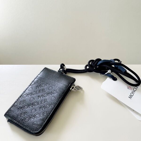 MONCLER cc case カードケース フラグメントケース モンクレール 新品 レザー カーフ 財布 ミニウォレット