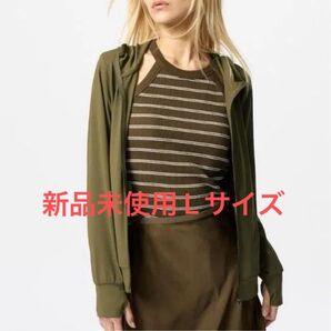 新品未使用 UNIQLO エアリズムUVカットフルジップパーカー Lサイズ オリーブ