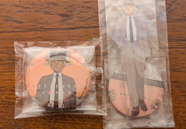 名探偵コナン セガ ラッキーくじVintage Look 安室透 アクリルスタンド 缶バッジ
