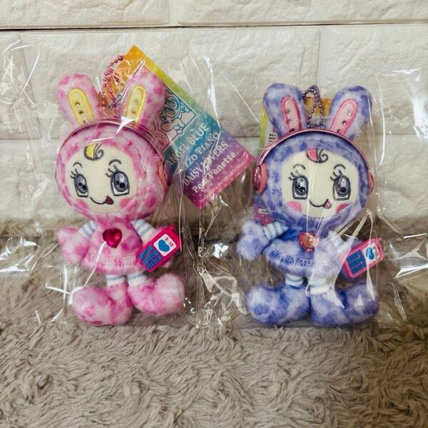 ベリエちゃん レオパード 2点セット パープル ピンク ぬいぐるみ チャーム マスコット