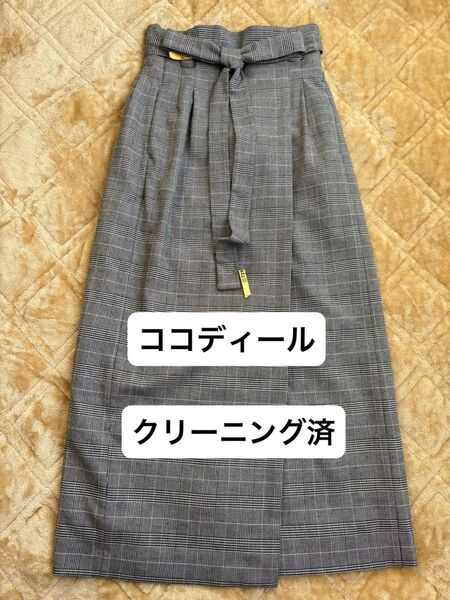ココディール ロングスカート チェック タイト サイズ1