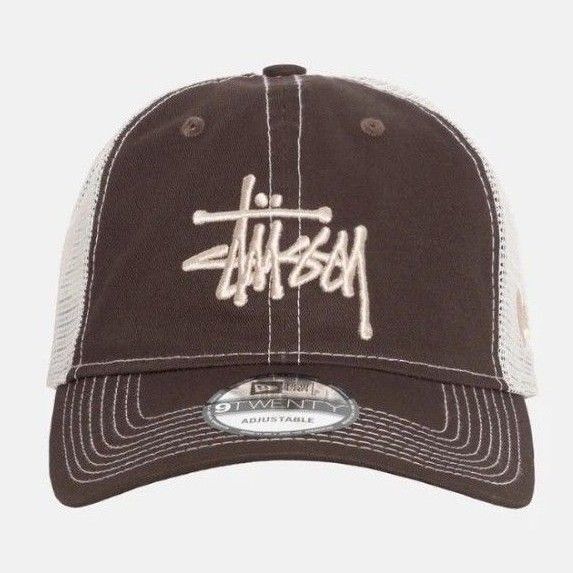STUSSY NEW ERA 9TWENTY BASIC TRUCKER BROWN