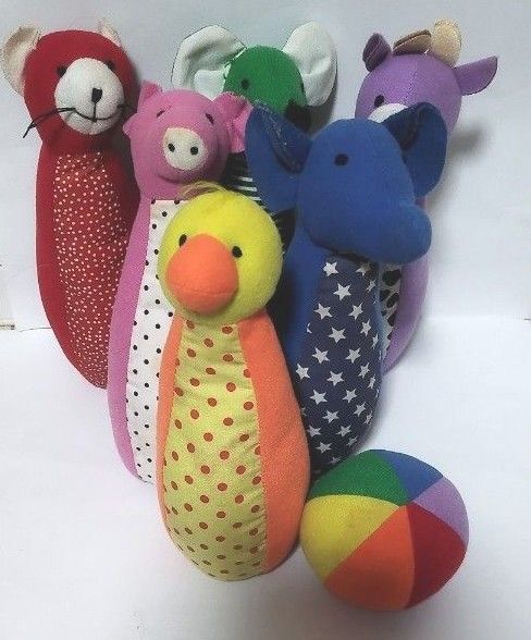 エド・インター ソフトボーリング ぬいぐるみボーリング 動物 ラトル おもちゃ 赤ちゃん ぬいぐるみ
