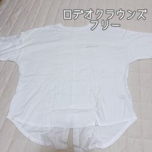 ロデオクラウンズ 半袖Tシャツ 半袖 Tシャツ ホワイト ロゴ刺繍
