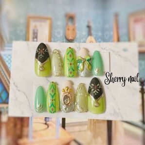 ネイルチップ マグネット 韓国 ジェルネイルチップ アナ雪 ファンタジースプリングス