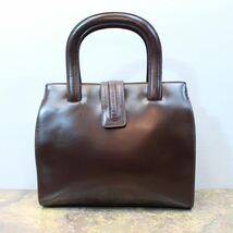 OLD GUCCI LEATHER HAND BAG MADE IN ITALY/オールドグッチレザーハンドバッグ_画像1