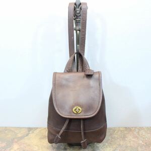 OLD COACH TURN LOCK LEATHER RUCK SUCK MADE IN USA/オールドコーチターンロックレザーリュックサック