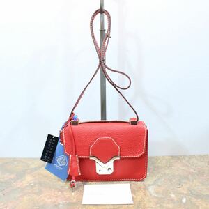 新品タグ付MOREAU PARIS LEATHER SHOULDER BAG MADE IN FRANCE/モローパリレザーショルダーバッグ