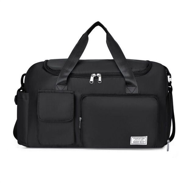 ボストンバッグ ブラック 黒 3way 大容量 合宿 修学旅行 防災 旅行 ジム 入院【新品】