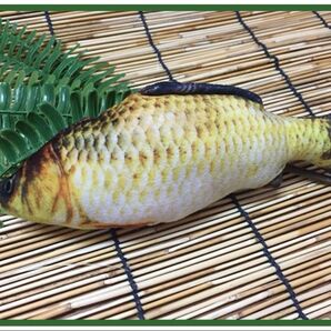3Dリアルおもちゃ 草魚 ☆ 20cm キャットニップ 風味 k