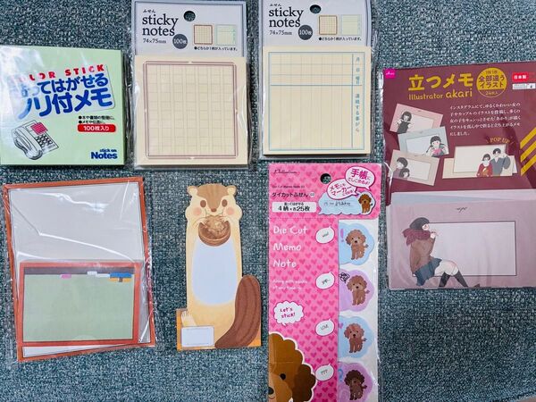 ふせん メモ帳 まとめ売り ダイソー セリア 他 付箋 バラメモ 動物
