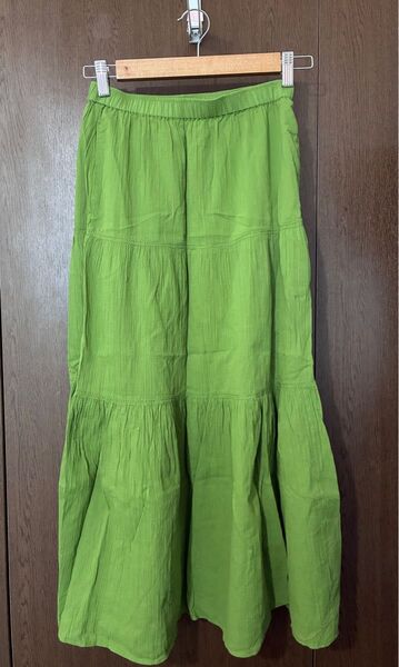 【古着】ウエストゴムで楽ちん!プリーツ ロング スカート UNIQLO レディース S サイズ 春夏 ユニクロ マキシ丈
