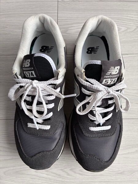 【美品】ニューバランス スニーカー WL574 U 現行モデル ブラック new balance BLACK 26.0cm メンズ