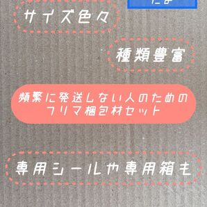 フリマ梱包材セット サイズ色々 宅配ビニール袋 OPP袋 ゆうパケットポストmini封筒 専用シール ゆうパケットプラス専用箱