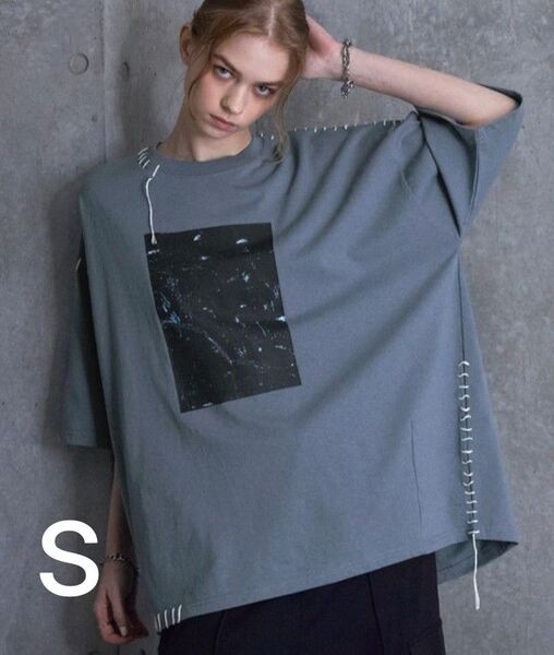 【SERACE】Hand stitch loose graphic short / ハンドステッチルーズグラフィック半袖Tシャツ