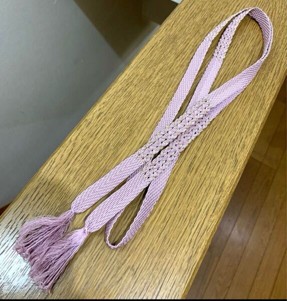夏用帯締め☆正絹☆ラベンダーピンク
