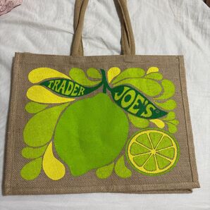 Trader Joe's トートバッグ ライム柄