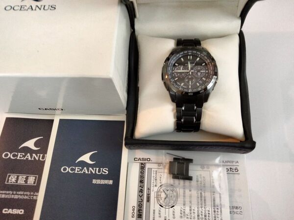 CASIO OCEANUS カシオ オシアナスOCW-T600TDB-1AJF チタン 電波ソーラー メンズ 腕時計