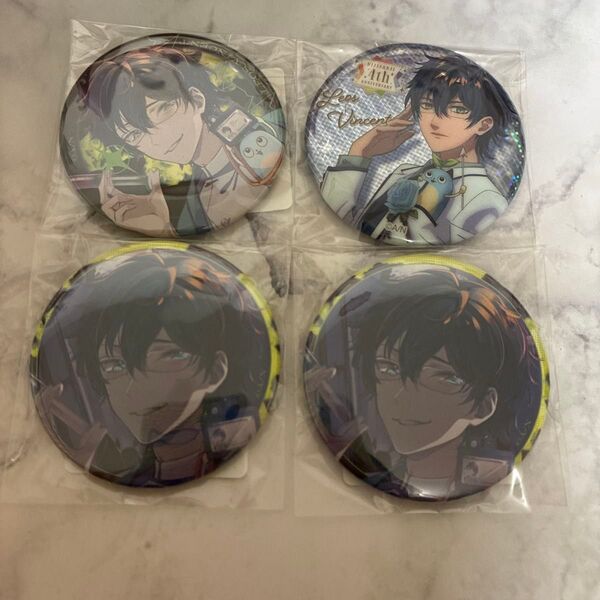にじさんじ レオス・ヴィンセント DMMスクラッチ 4thanniversary 4周年 缶バッジ