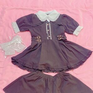 ROJITA新品未使用リボンロゴ入りサイドバックルセットアップ (ブラック)