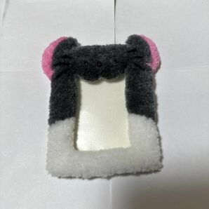 チンチラ カードケース 推し活 カード入れ パンチニードル もこもこ ハンドメイド小動物