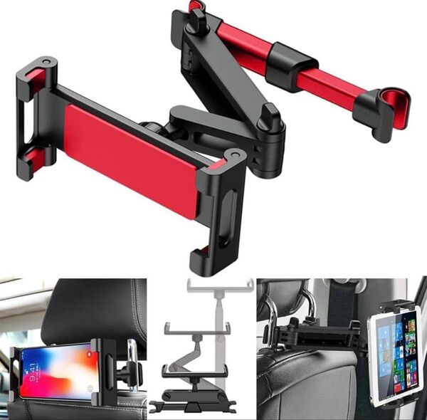タブレット 車載ホルダー 後部座席 ヘッドレスト ホルダー 伸縮アームスタンド