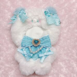 ぬい服16cm ショルダー ホワイト ブルー くま