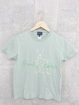 ◇ pearly gates パーリーゲイツ 半袖 プリント Tシャツ カットソー サイズ0 ライトグリーン系 レディース 1002800878871_画像1