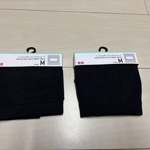 ボクサーショーツ 2枚 Mサイズ 黒 UNIQLO ユニクロ M シームレス